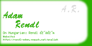 adam rendl business card